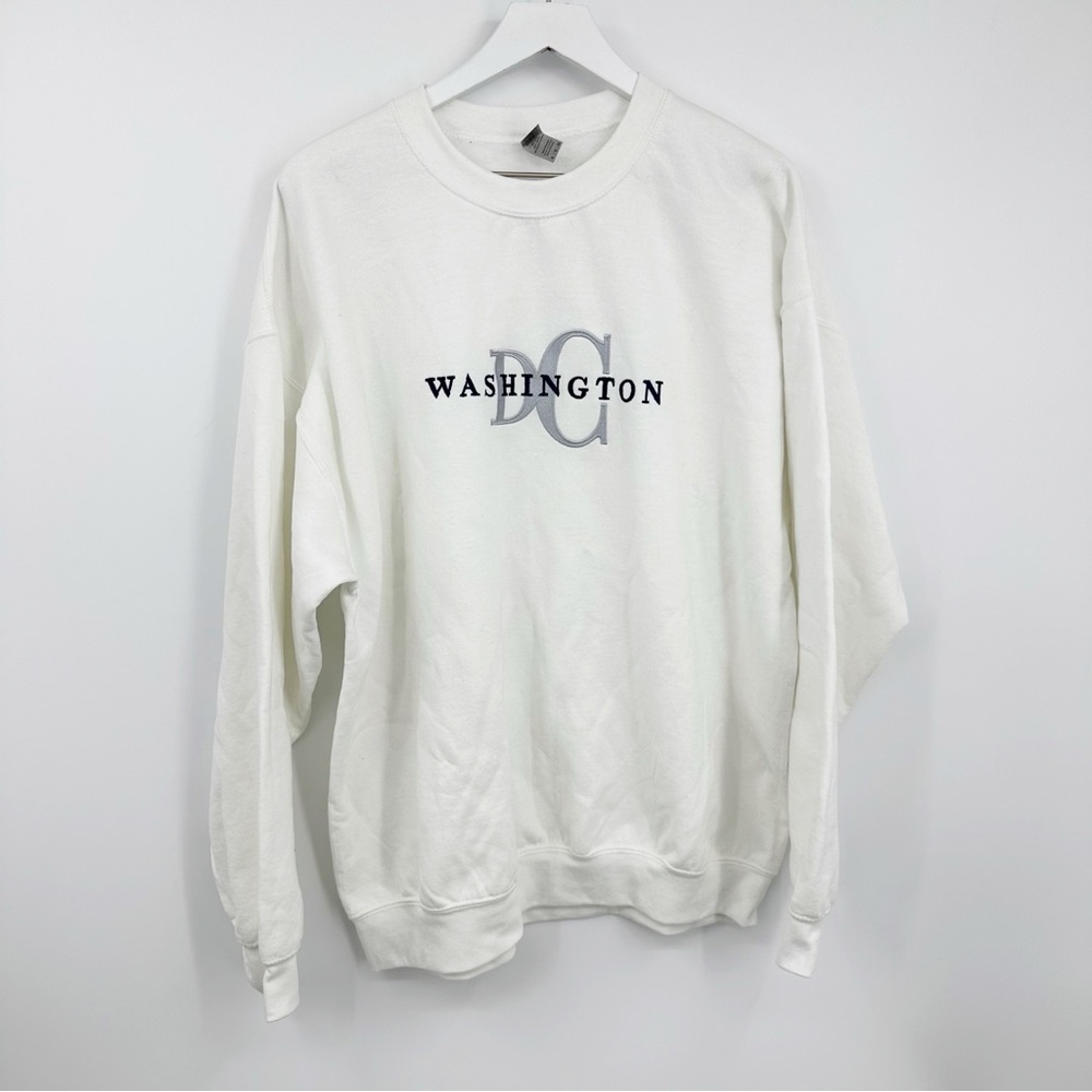 Vintage Y2K Washington DC Crewneck Sweatshirt Size XL Streetwear Early 2000s